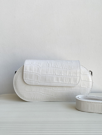 Сумка 0177 Белый (кроко-кожа) (616)